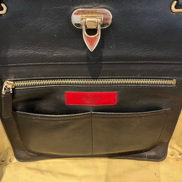 Valentino Rockstud Limited Edition Large calf skin leopard tote with strap - Picture 7 of 13